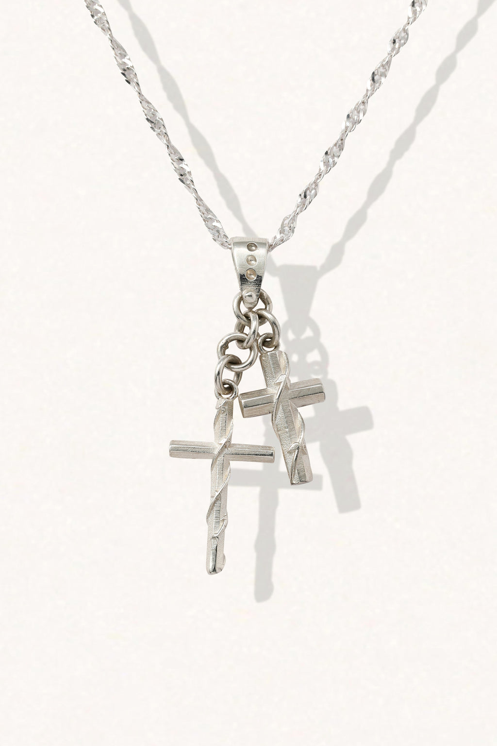 Mini Wrapped Cross Necklace