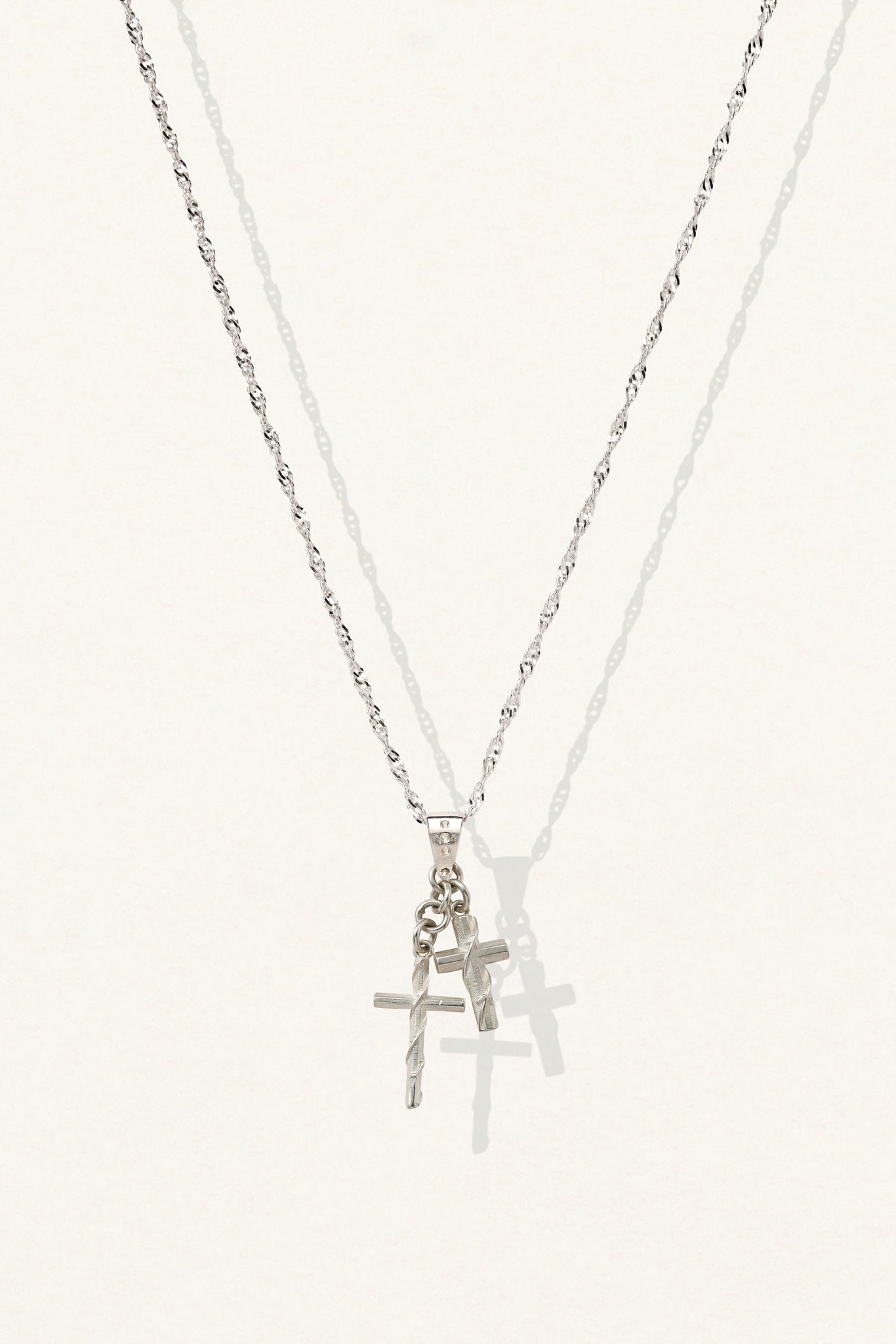Mini Wrapped Cross Necklace