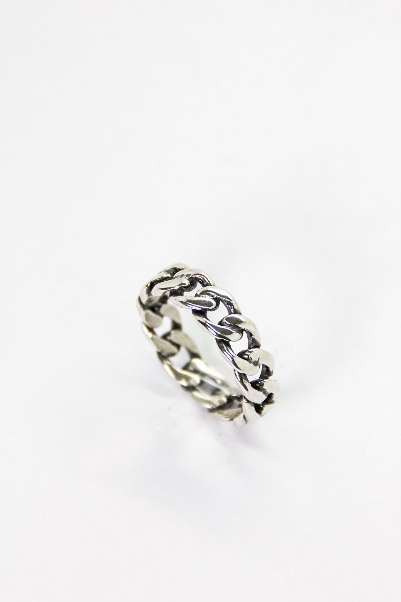 Silver Oxidized Cuban Ring