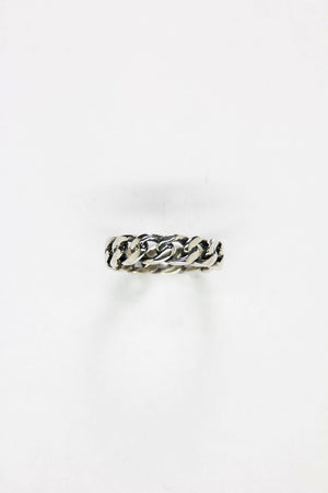 Silver Oxidized Cuban Ring