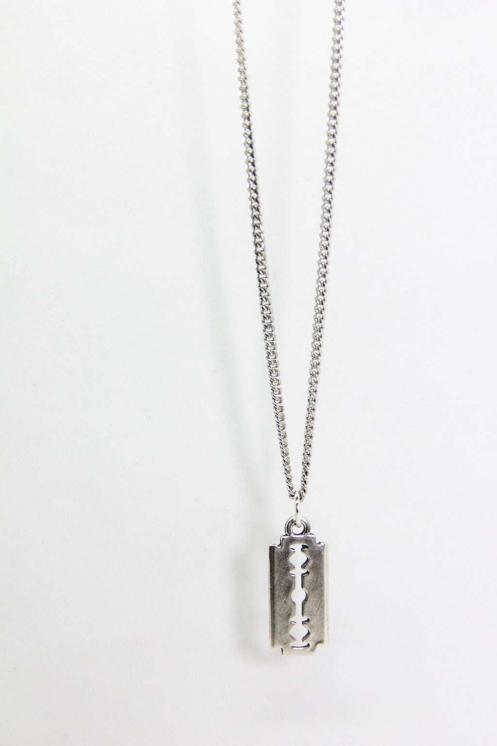 Silver Razor Blade Chain