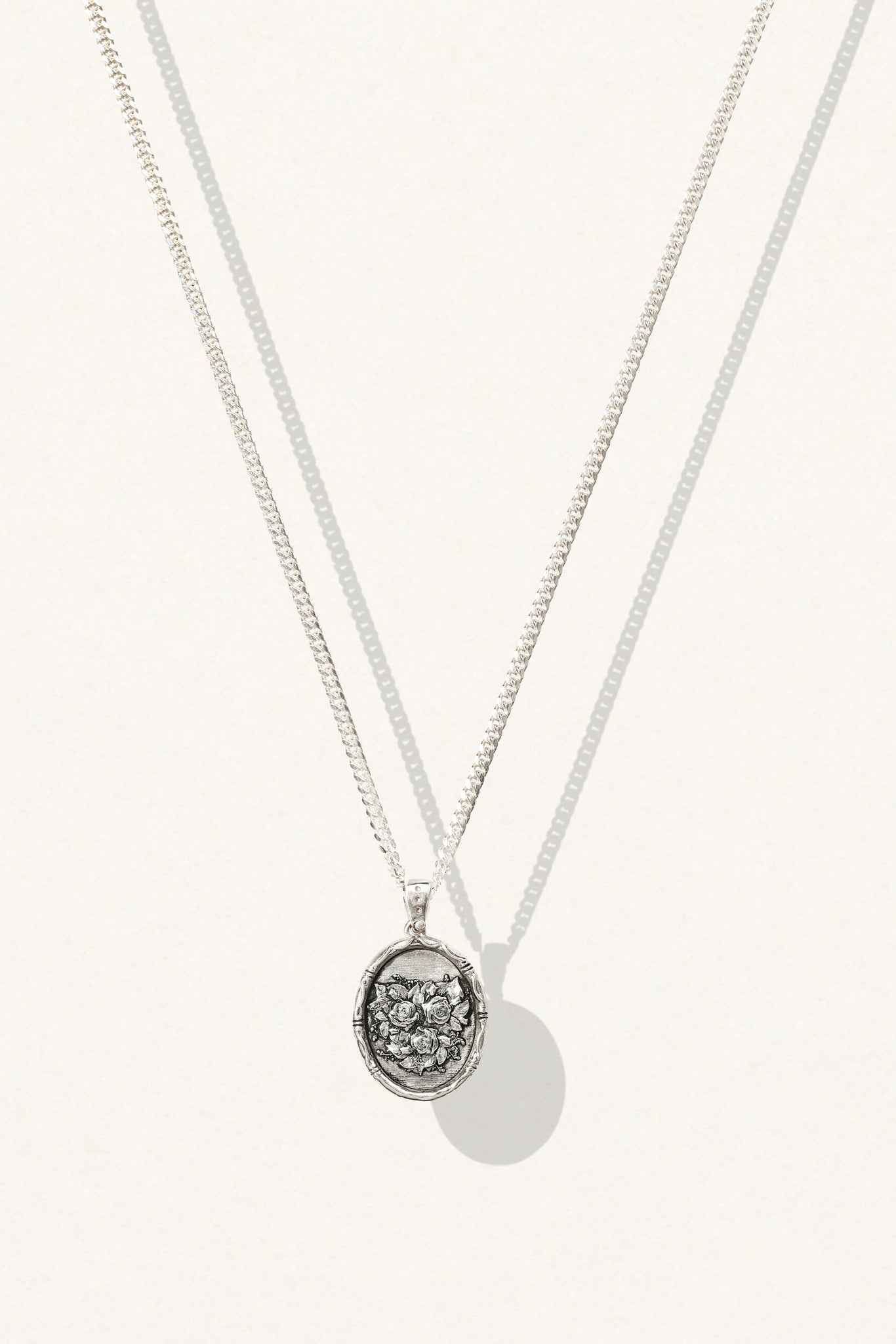Rose Medal Necklace