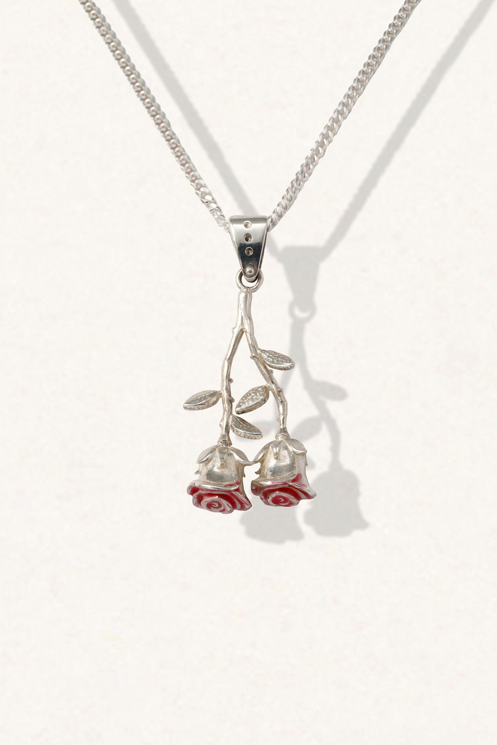 Vintage Silver Color Shield Rose Flowers Pendant Necklace - Temu