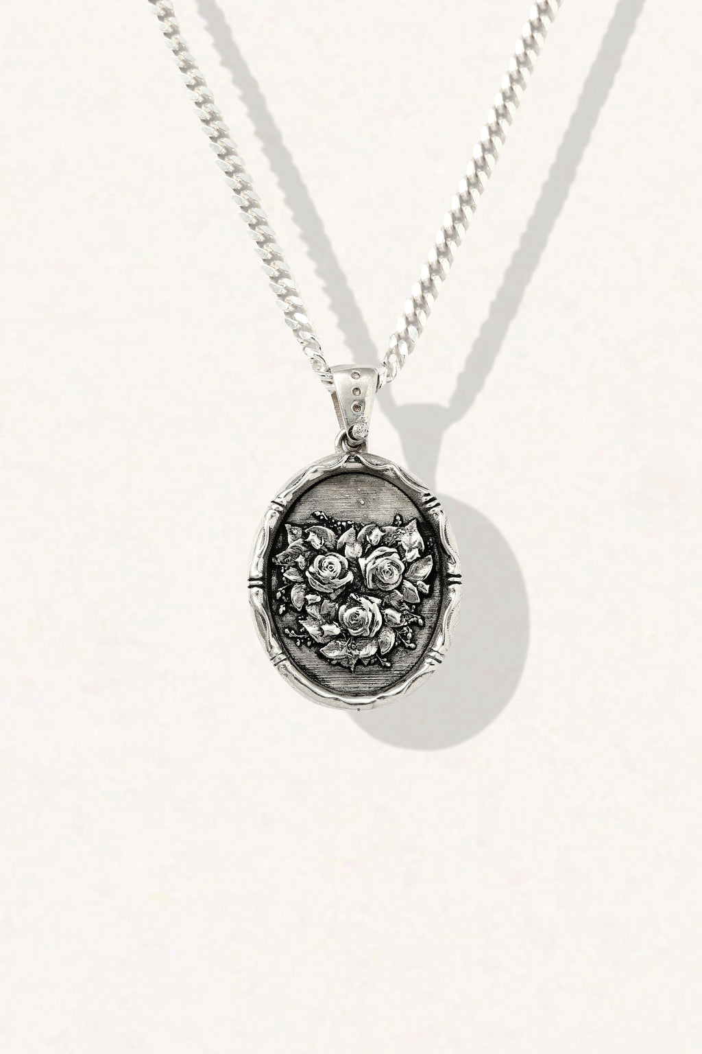 Rose Medal Necklace